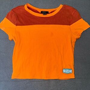 Forever 21 Surfer Vibe Orange Baby Tee